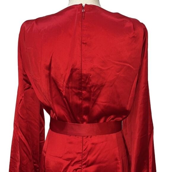 FTF Belted Satin Mini Dress With Tassels - Picture 10 of 14